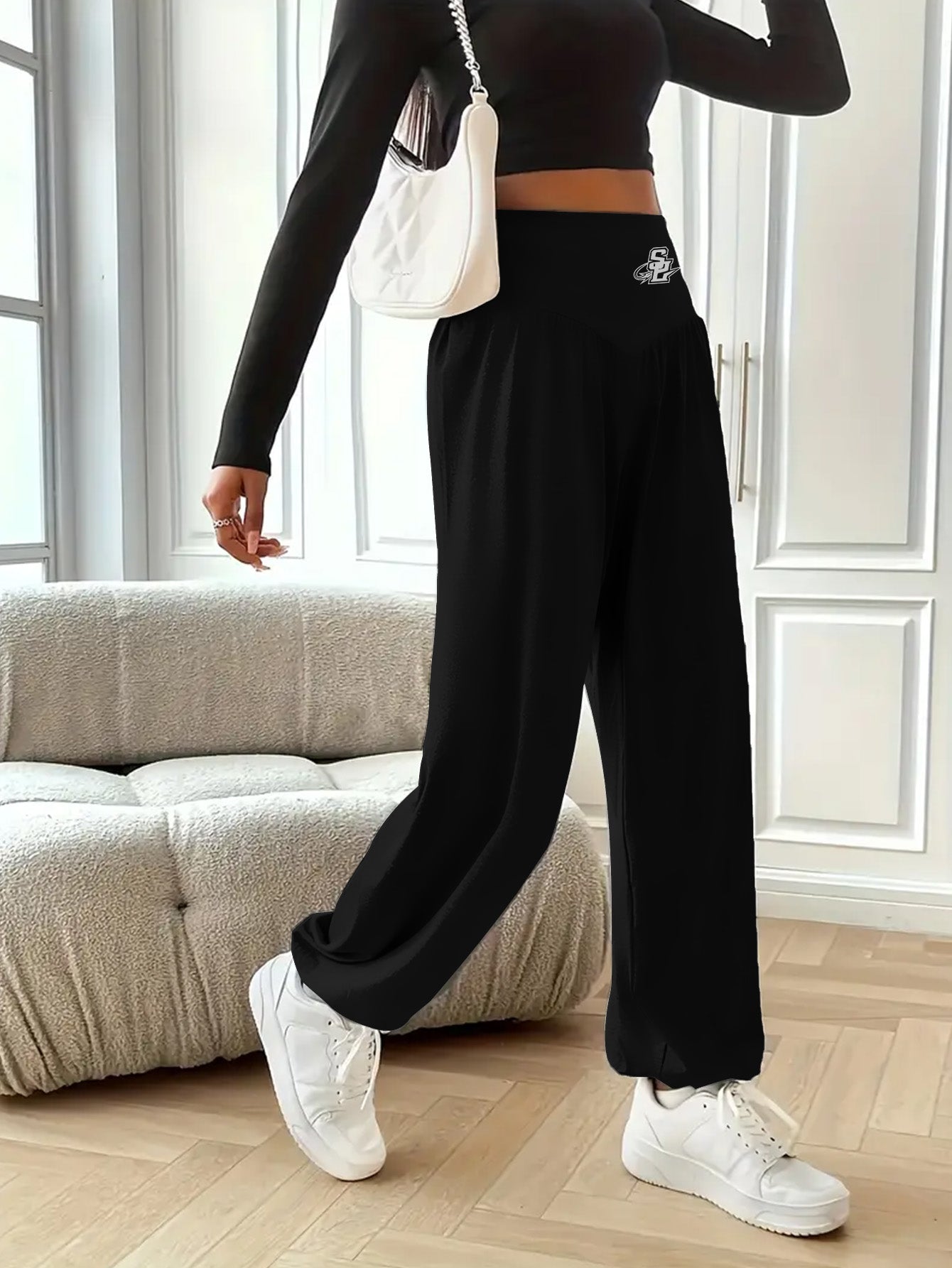 High Waist Lantern Pants for Women Tummy Control Yoga Waist Lounge Pants,Elastic Stretch Casual Workout Daily Wear