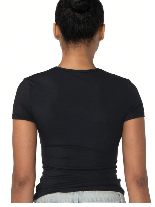 Women's Stretch T-Shirt High Elasticity Soft Breathable Tee Moisture-Wicking Workout Daily Wear