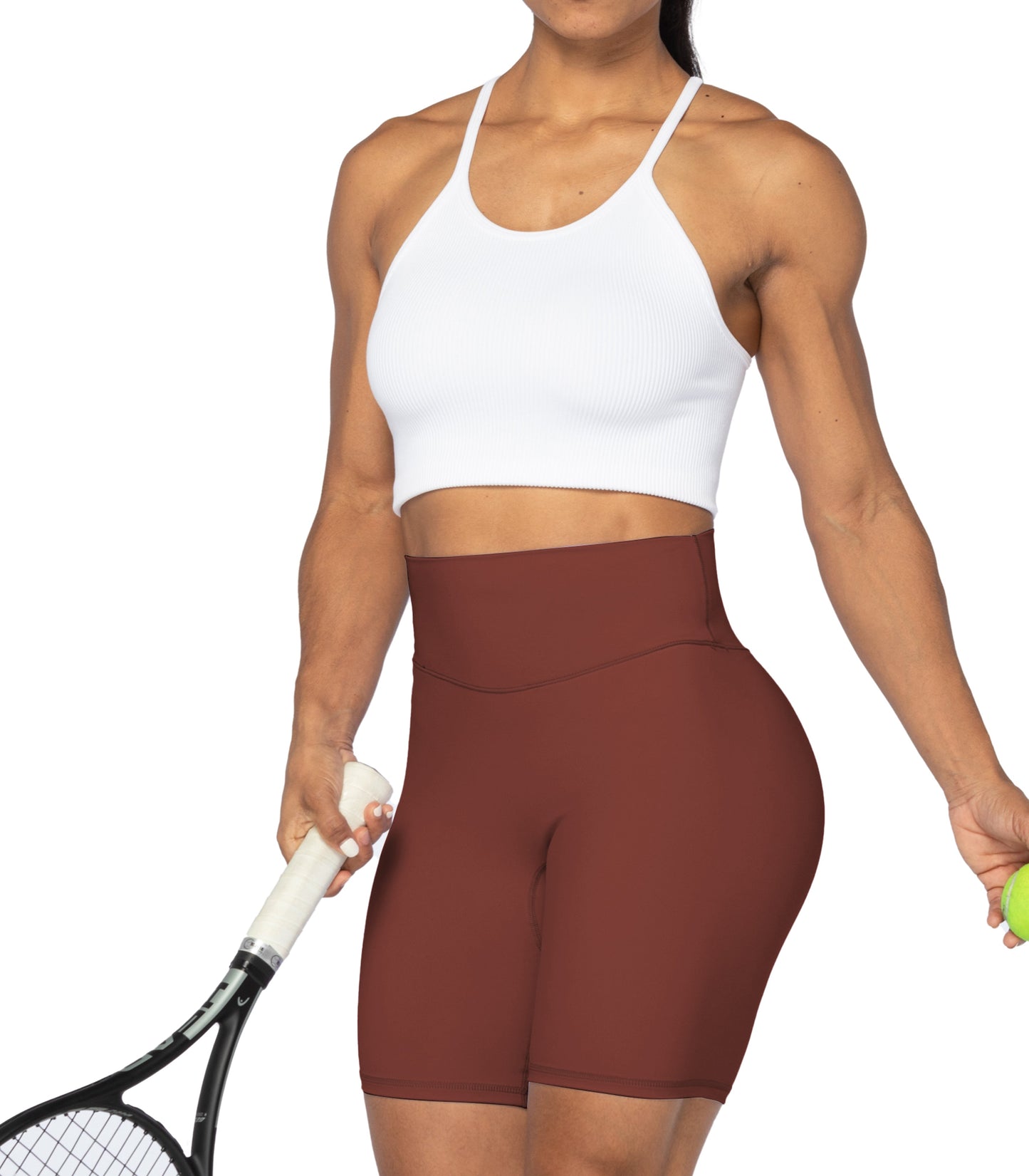 8" High Waist Biker Shorts for Women