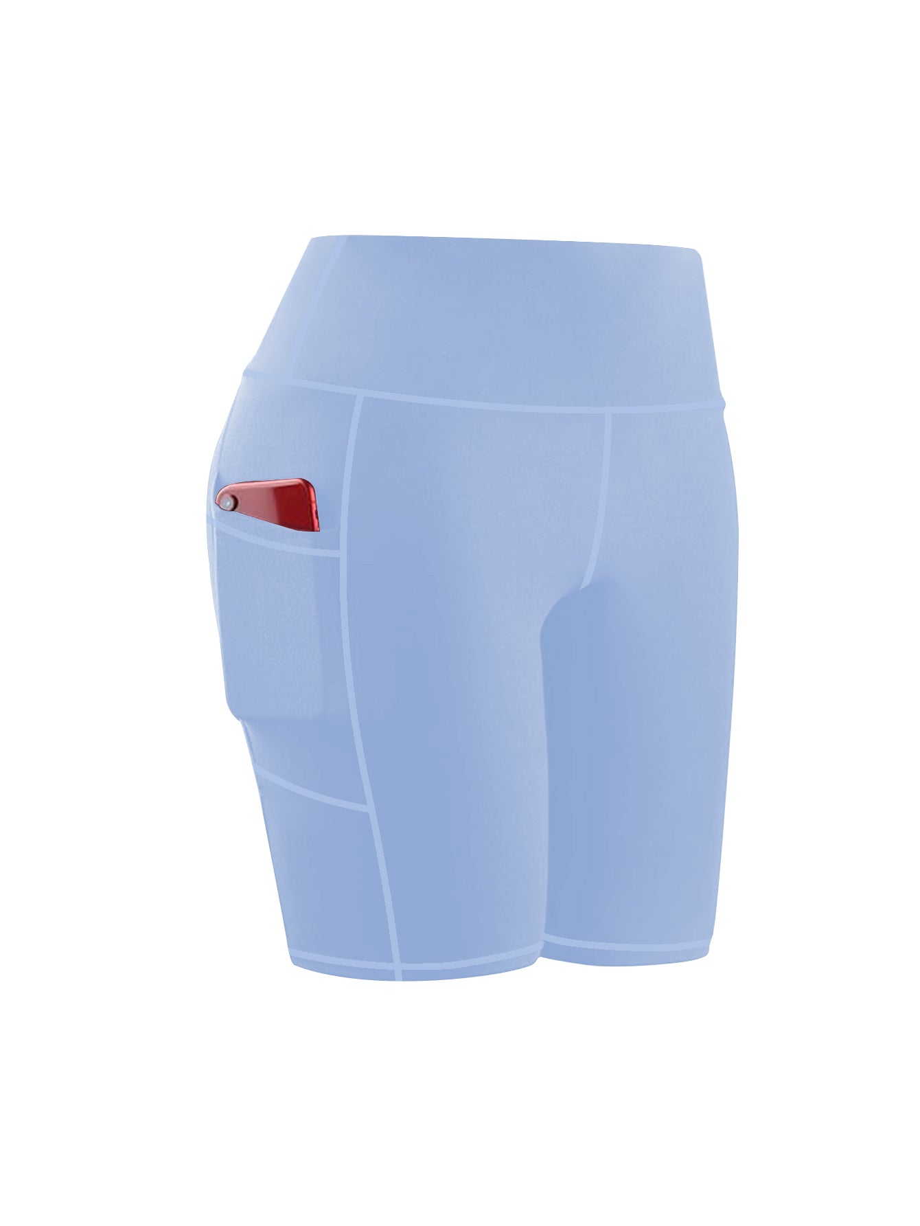 Women's High-Waisted Yoga Shorts with Side Pockets 10-Inch Inseam Moisture-Wicking Workout Running Shorts S M L XL XXL Sizes