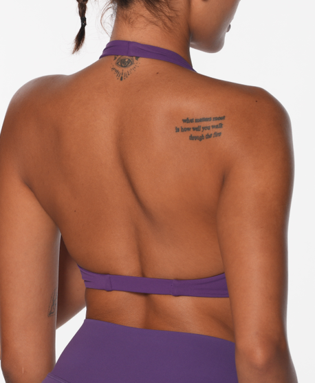 Women's High Support Sports Bra Twist Front Workout Bra with Neck Strap Moisture-Wicking Breathable Fabric Yoga Running Gym Essentials