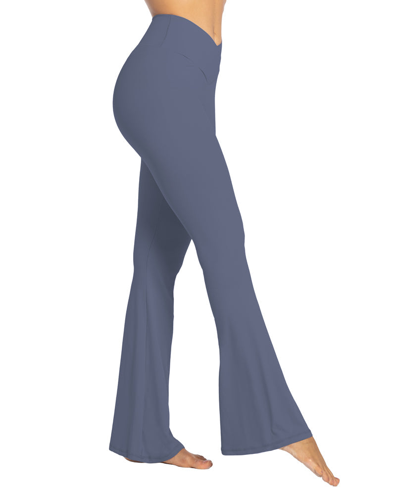 34'' Women's Cross Waist Flared Leggings