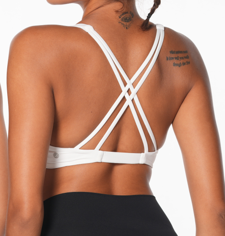 Women's Sports Bra Twist Front Adjustable Cross Back High Impact Workout Yoga Gym Activewear