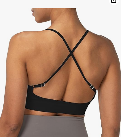 Women's Sports Bra Cross Back Yoga Bra High Support Moisture Wicking Gym Running Workout Activewear