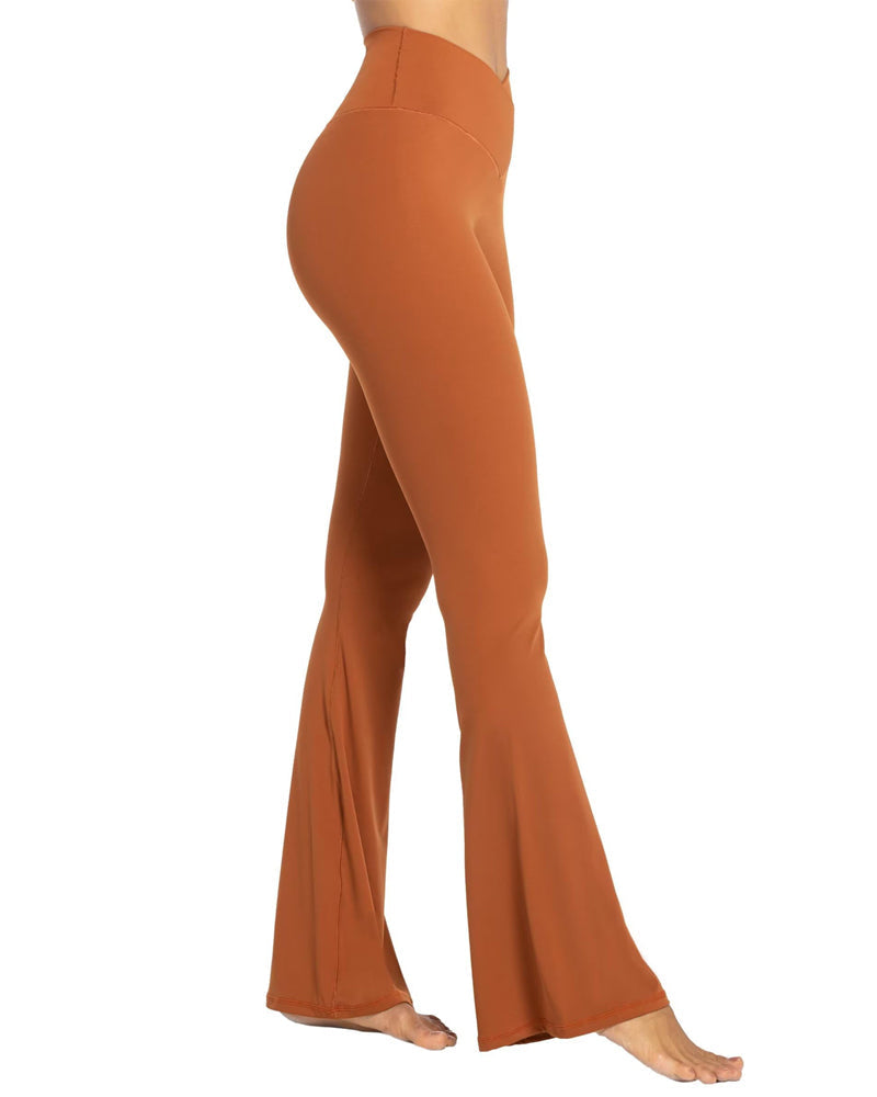 34'' Women's Cross Waist Flared Leggings