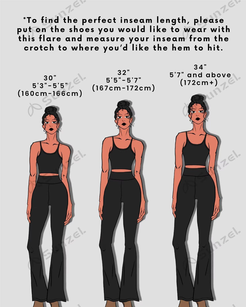 34'' Women's Cross Waist Flared Leggings