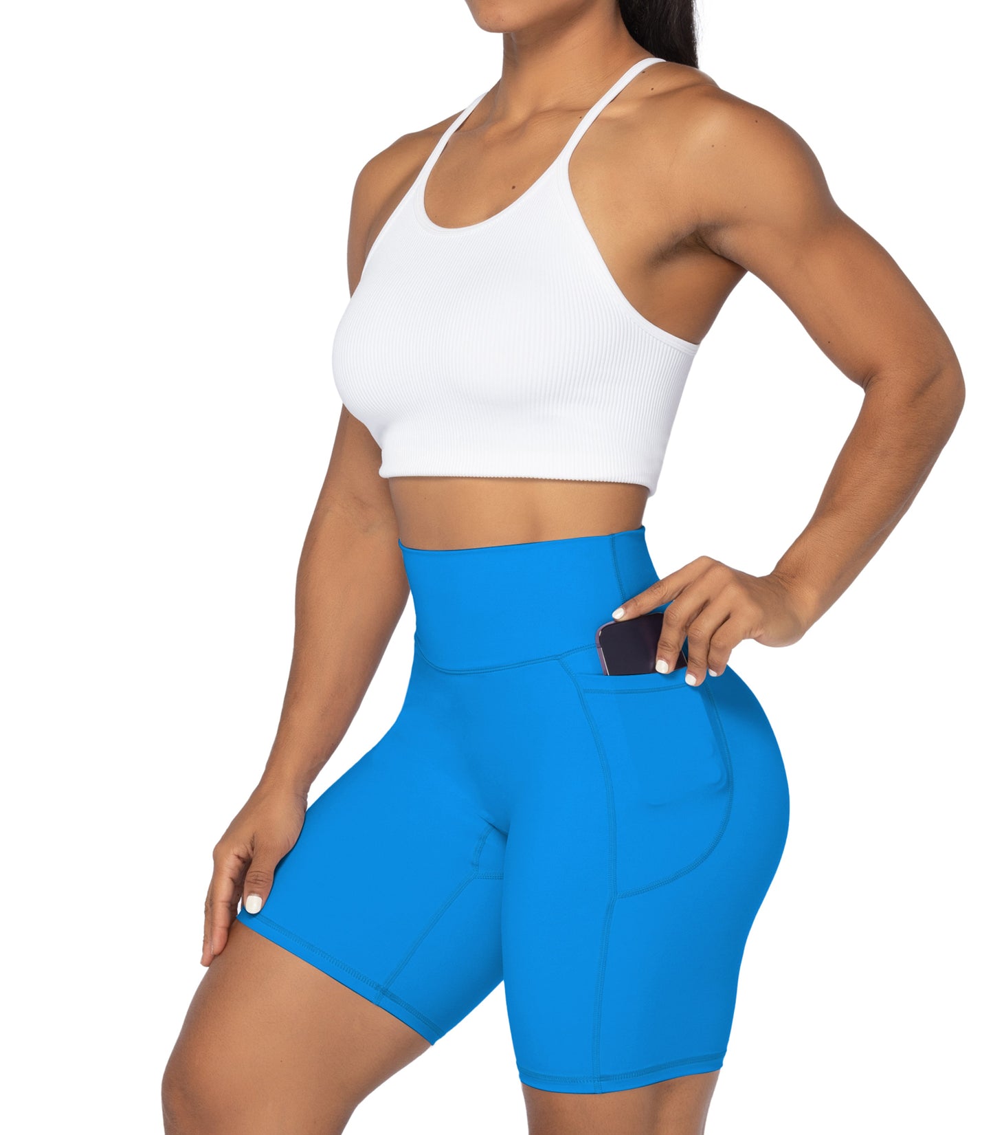 8" Biker Shorts for Women with Pockets