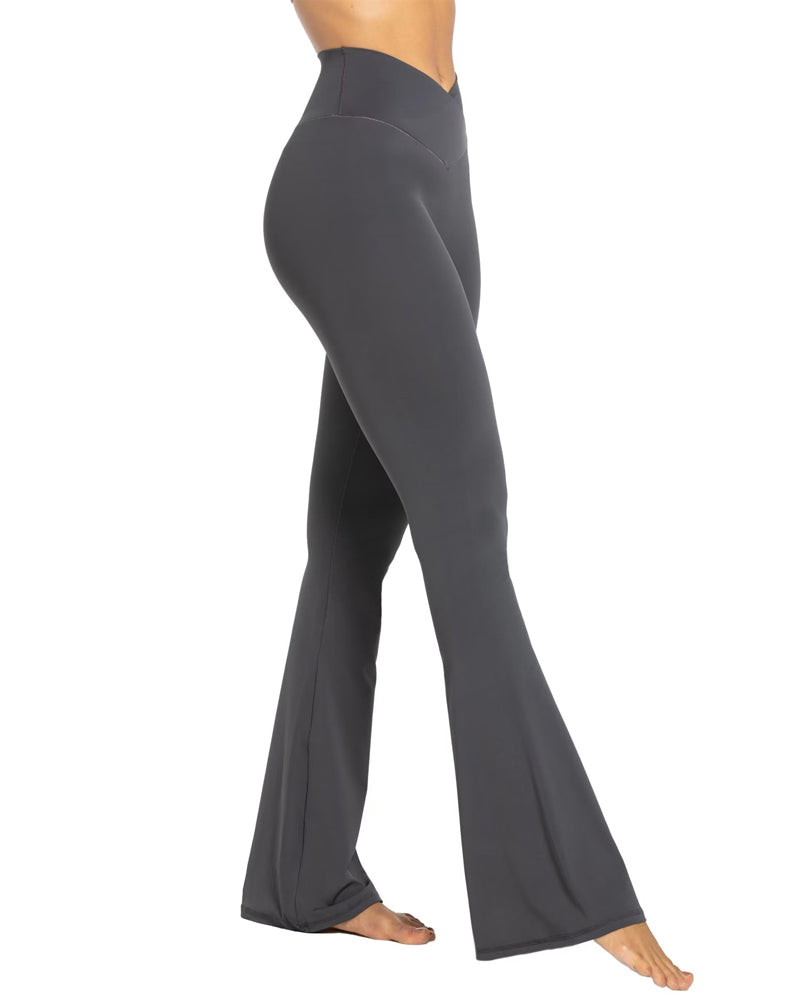 34'' Women's Cross Waist Flared Leggings