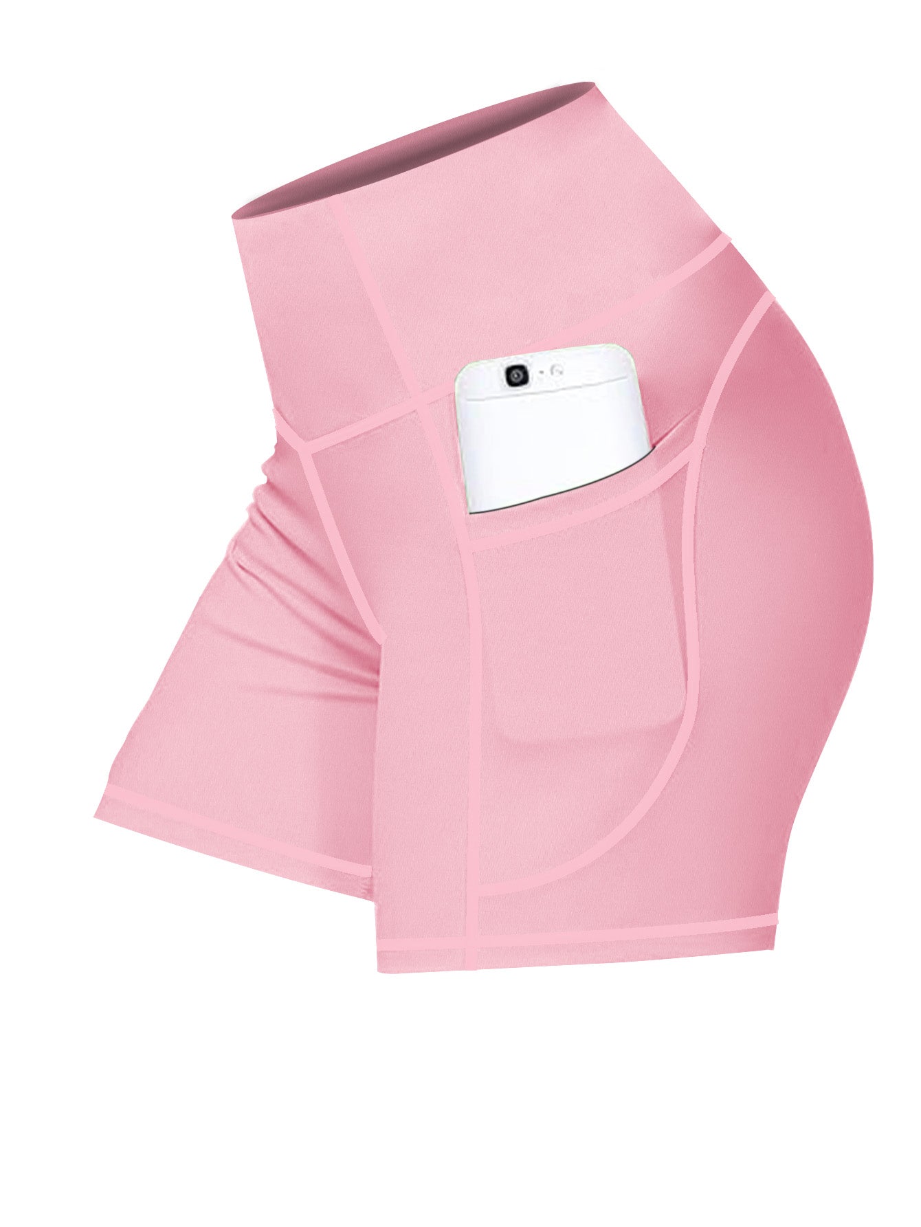 Plus Size 5XL High-Waisted Yoga Shorts for Women 10"Tummy Control Workout Shorts with Phone Pocket Moisture-Wicking Fabric for Running Gym Yoga