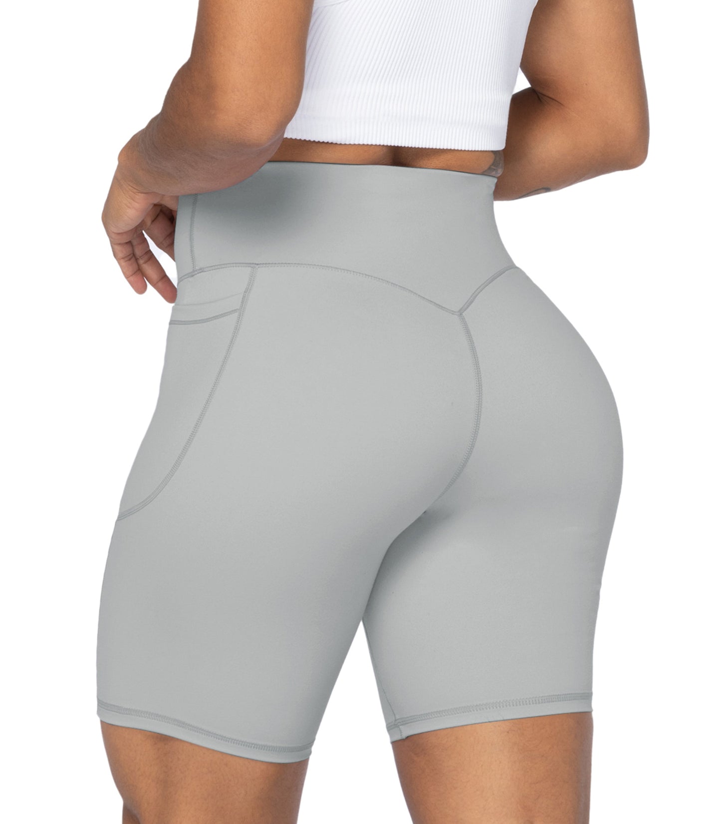 8" Biker Shorts for Women with Pockets