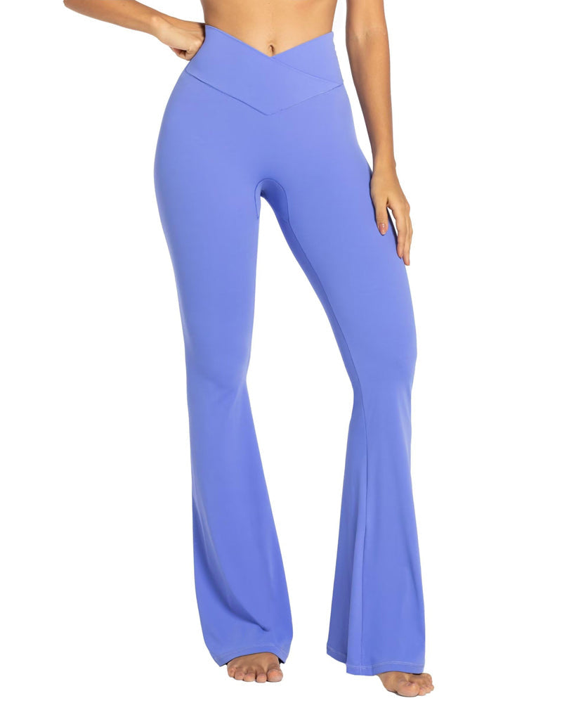 34'' Women's Cross Waist Flared Leggings