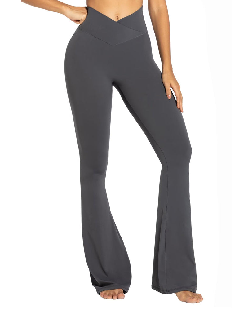 34'' Women's Cross Waist Flared Leggings