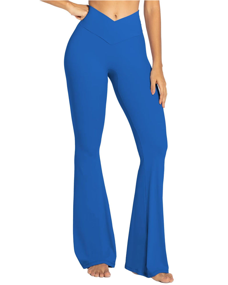 34'' Women's Cross Waist Flared Leggings