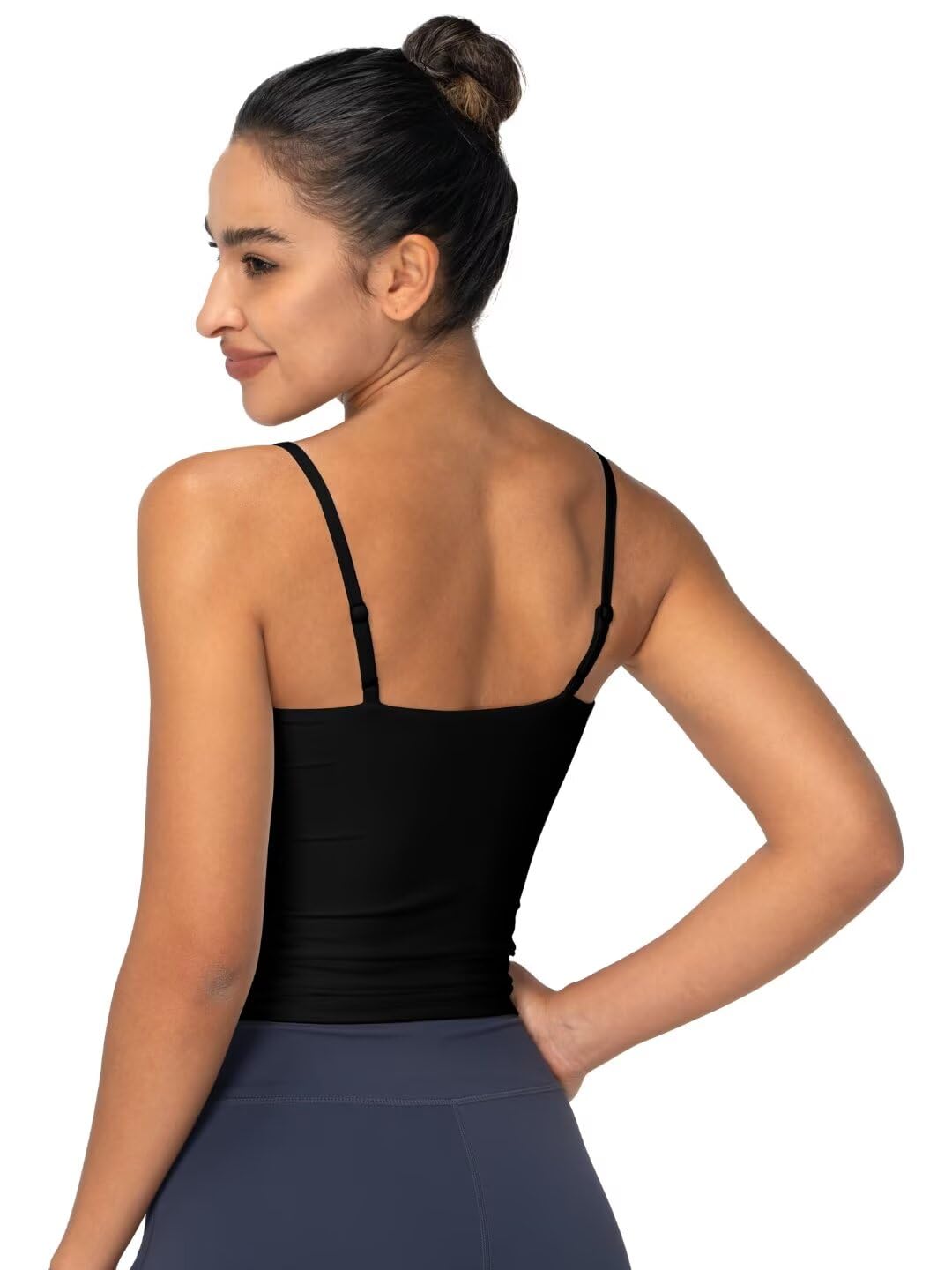 Women's Square Neck Crop Top Tummy Control Body Sculpting High-Stretch Workout Top Breathable Slimming Tank for Gym Daily Wear