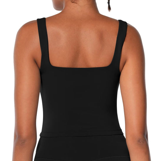 Women's Sports Bra High Impact Workout Square Neck Wireless Moisture-Wicking Top for Yoga Gym Running