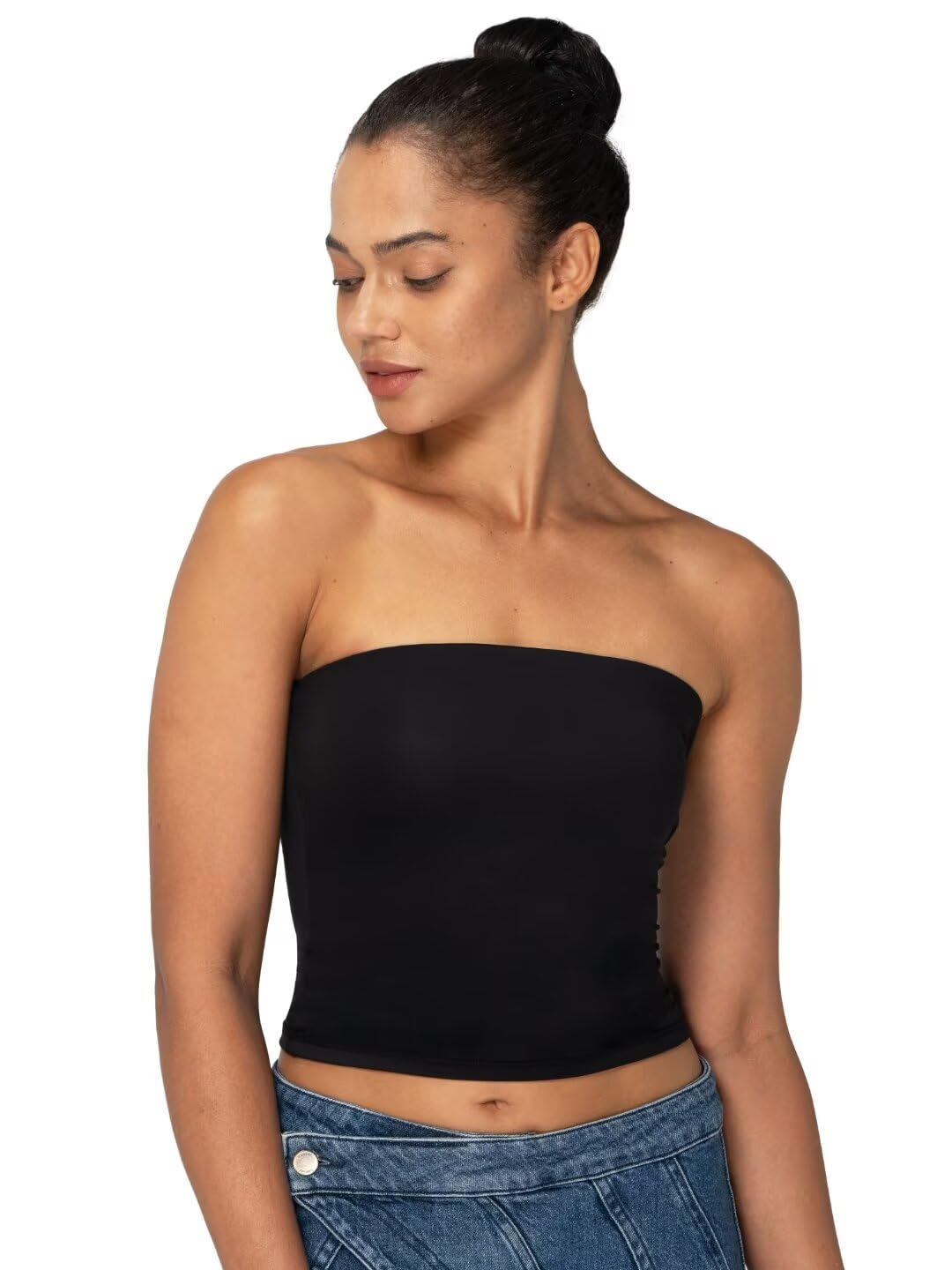 Women's Tank Top Non-Slip Strapless High Elasticity Workout Daily Wear Breathable Activewear