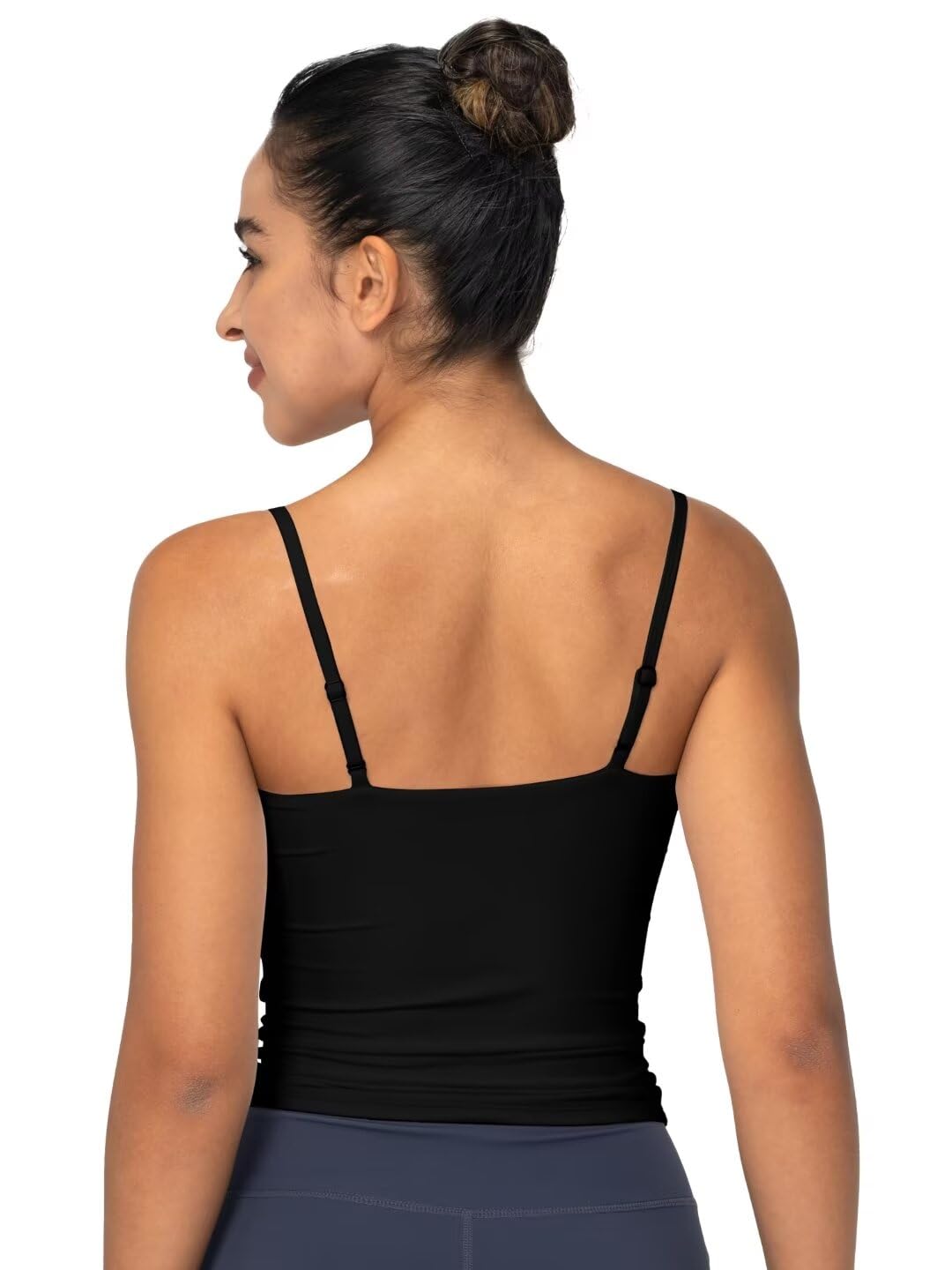 Women's Square Neck Crop Top Tummy Control Body Sculpting High-Stretch Workout Top Breathable Slimming Tank for Gym Daily Wear