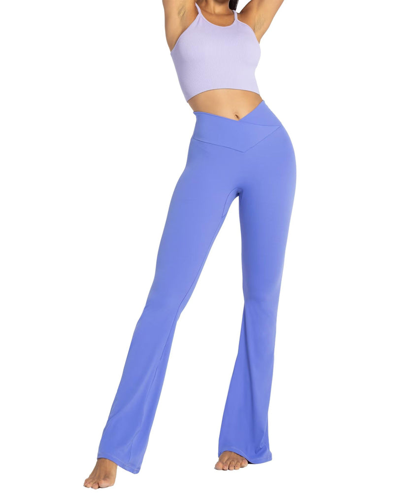 34'' Women's Cross Waist Flared Leggings