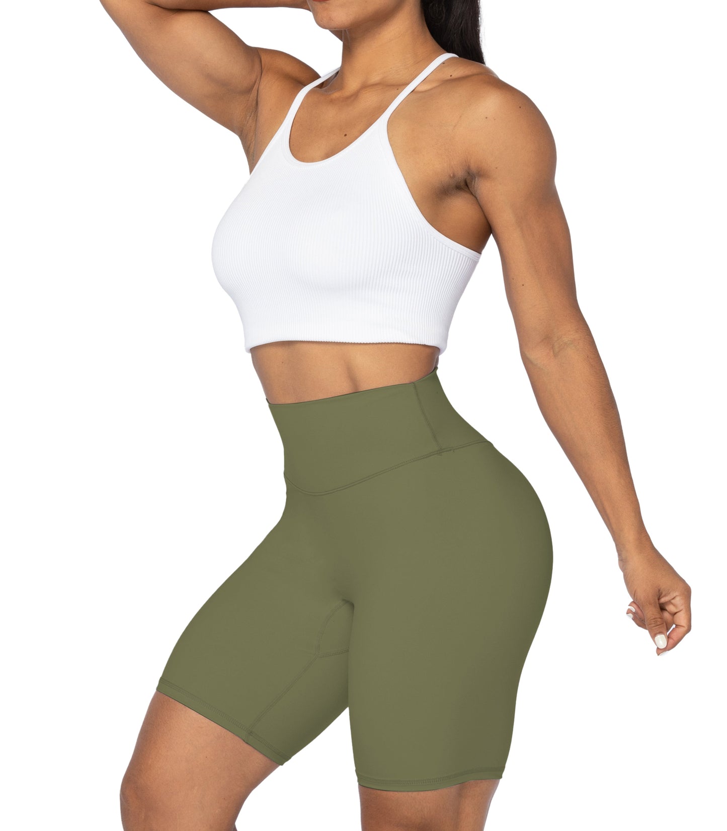 8" High Waist Biker Shorts for Women