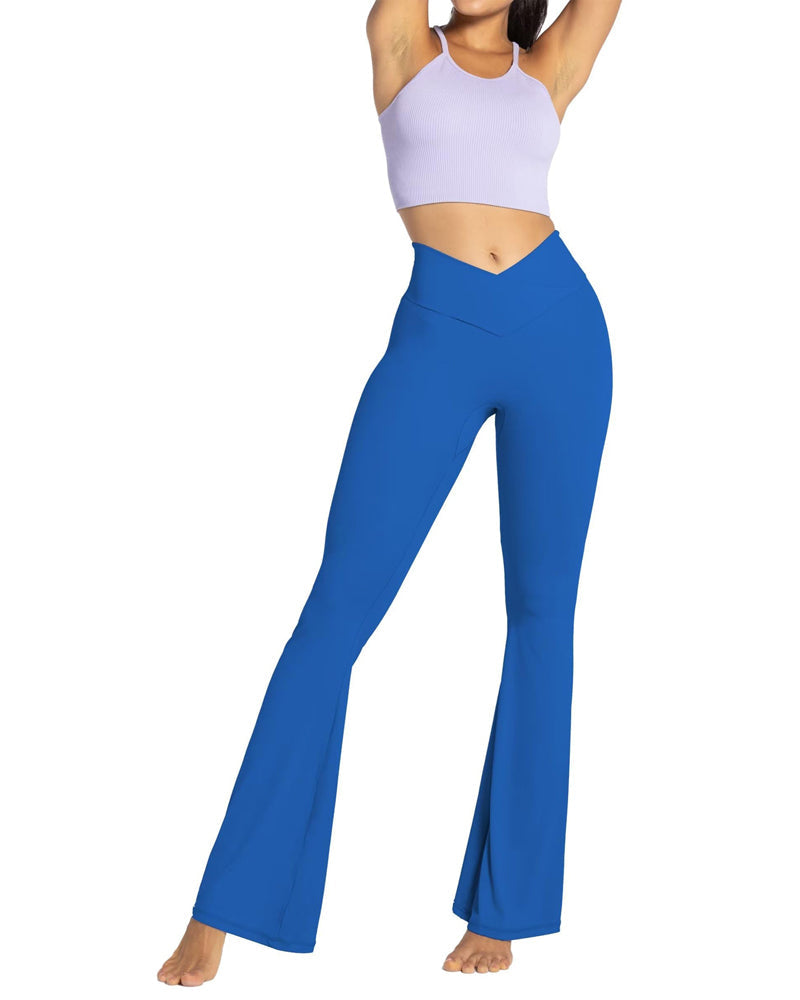 34'' Women's Cross Waist Flared Leggings