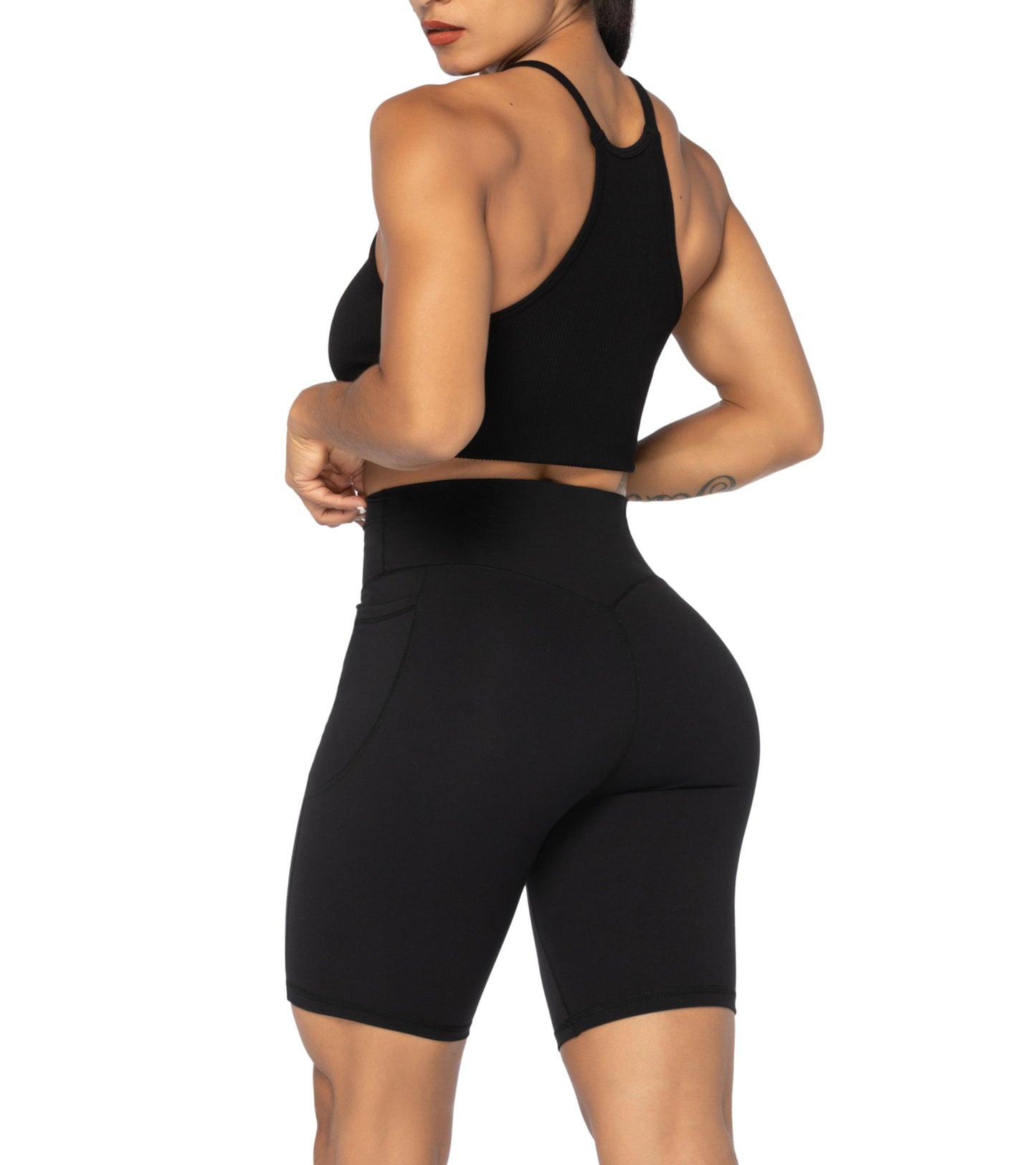 8" Biker Shorts for Women with Pockets