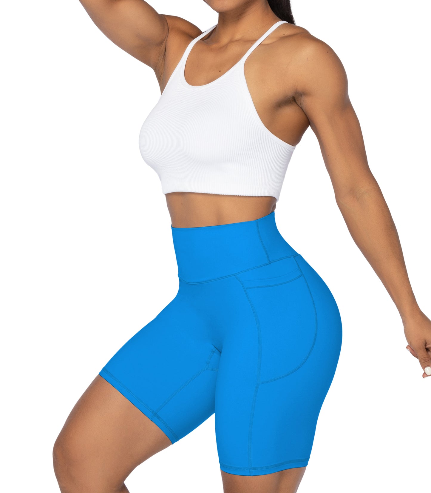 8" Biker Shorts for Women with Pockets