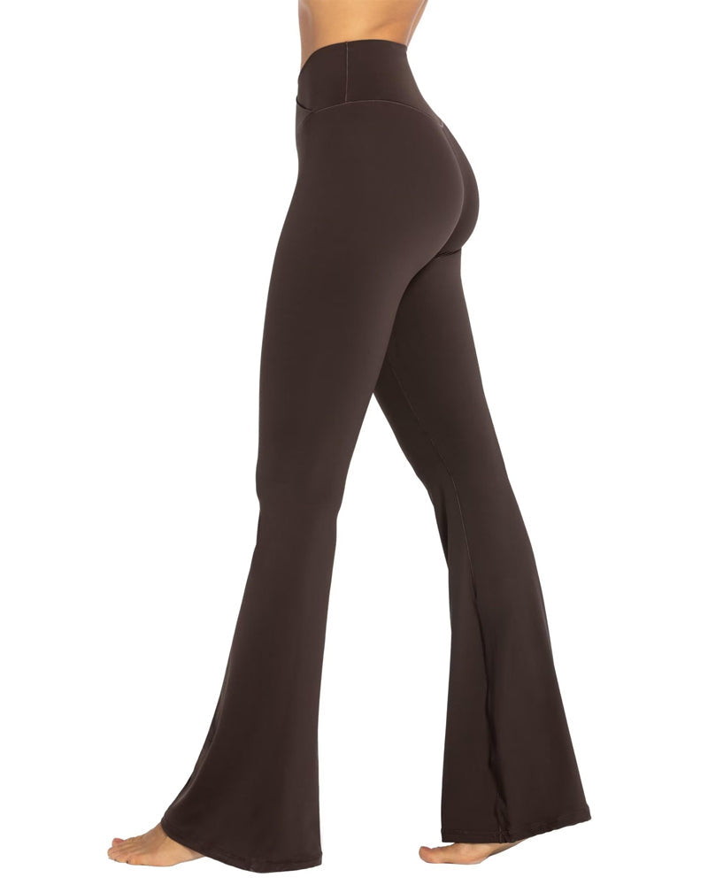 34'' Women's Cross Waist Flared Leggings