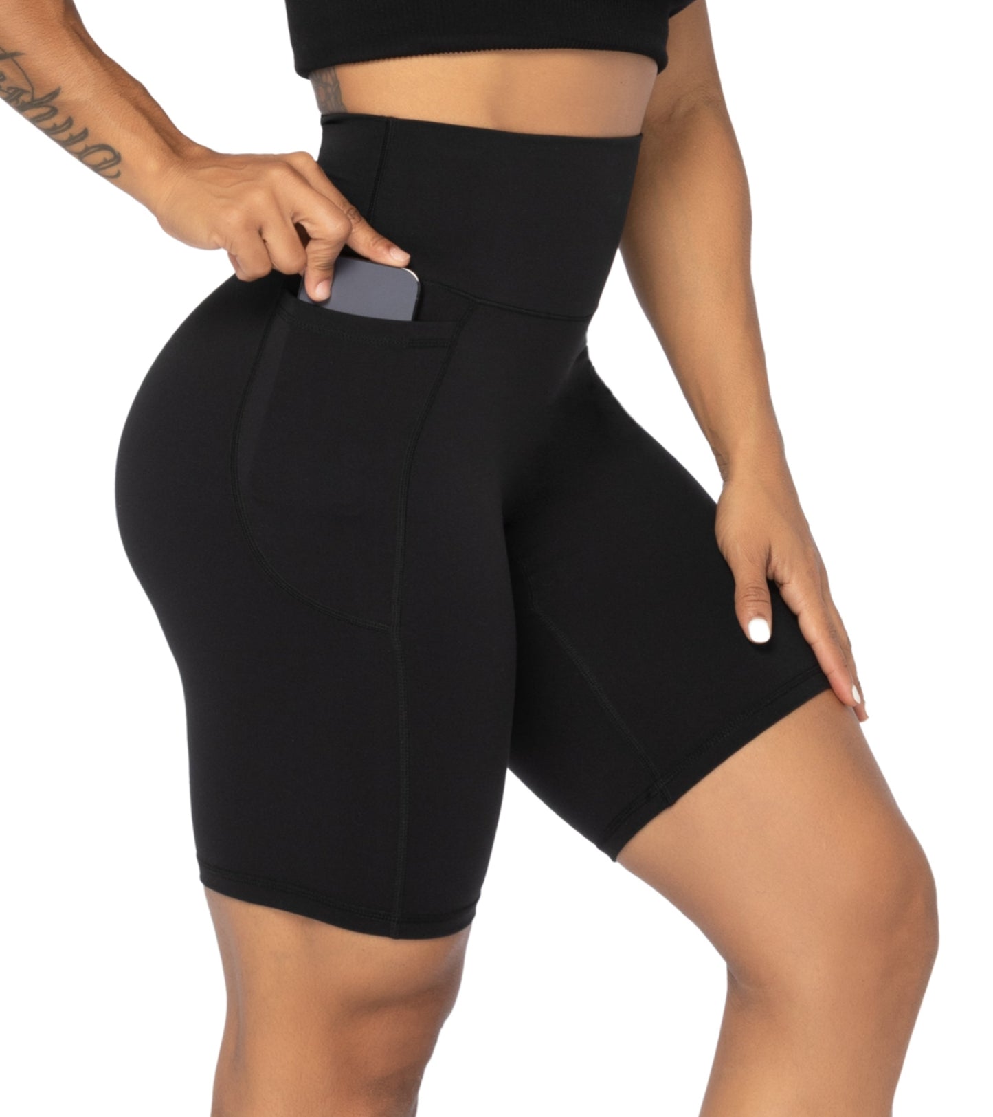 8" Biker Shorts for Women with Pockets
