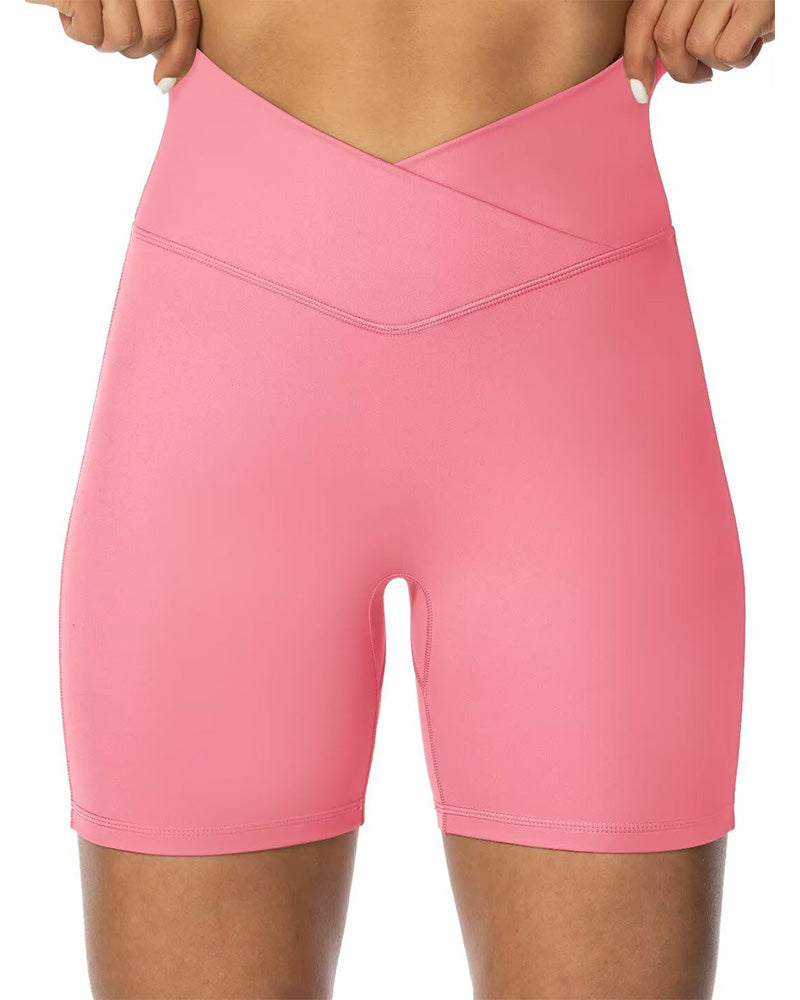 4” Crossover Biker Shorts for Women