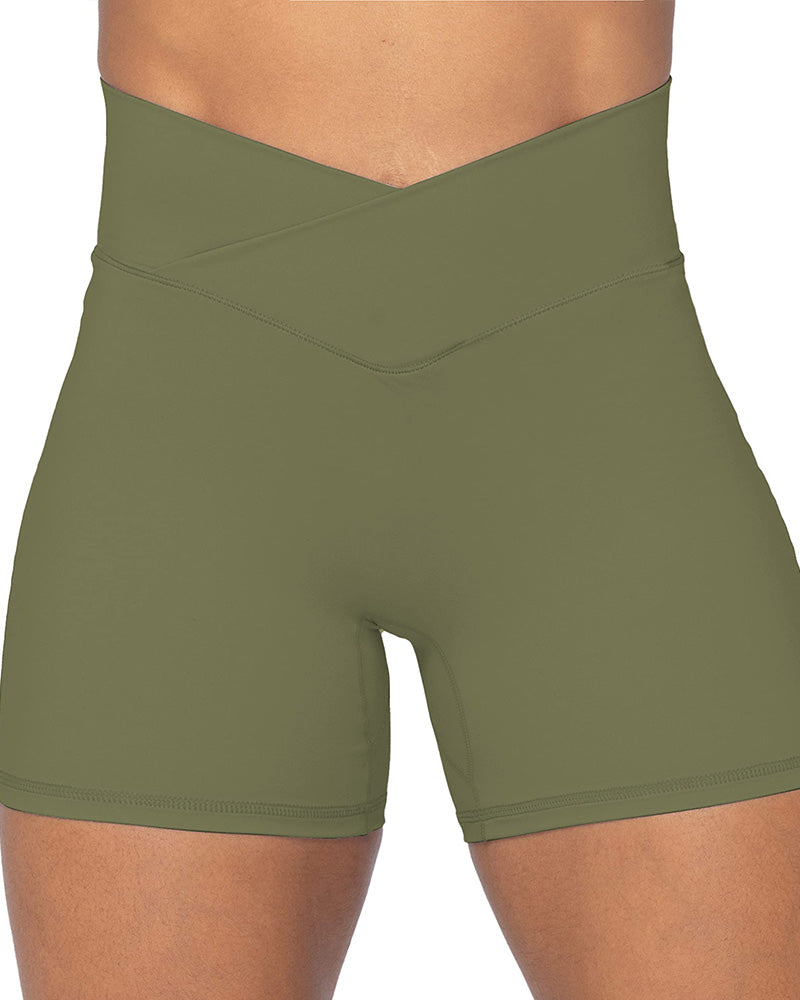 4” Crossover Biker Shorts for Women