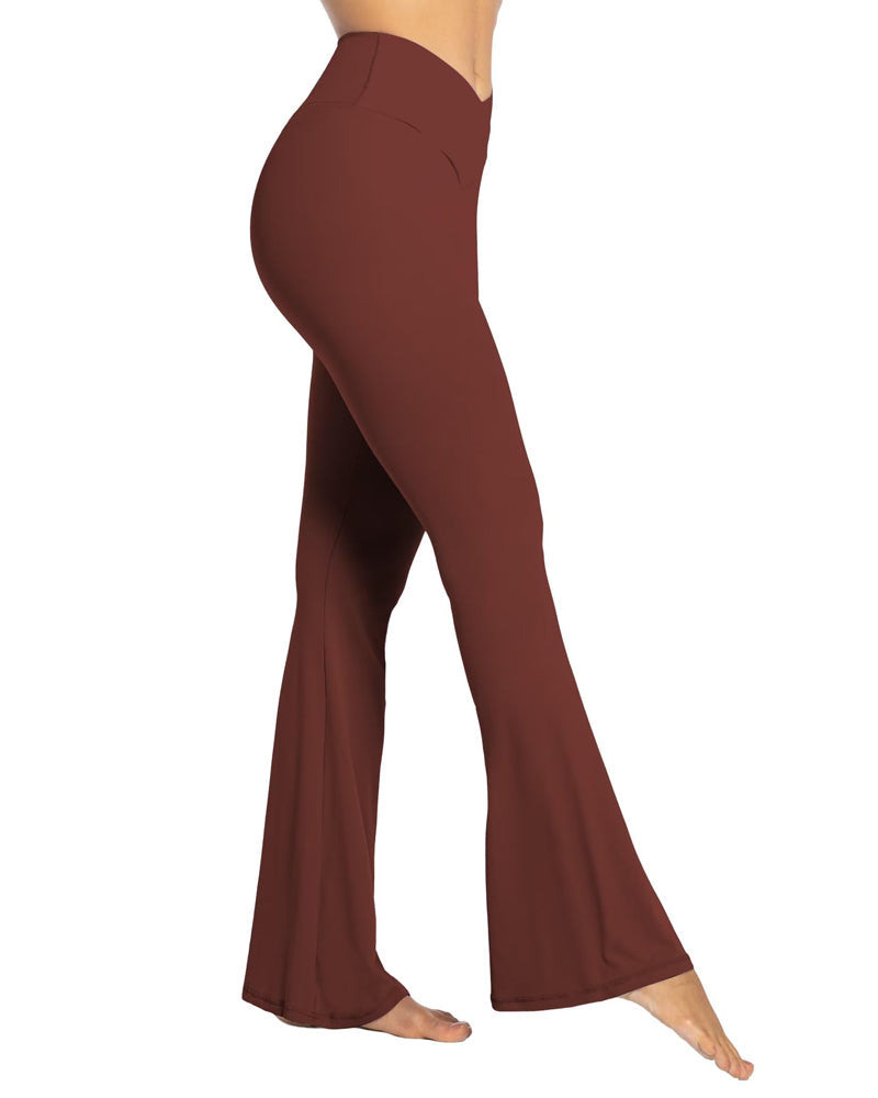 34'' Women's Cross Waist Flared Leggings