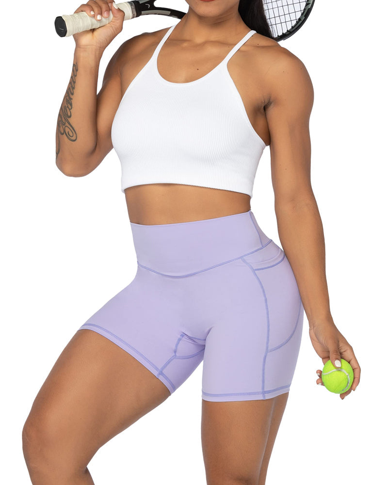 5" Biker Shorts for Women with Pockets