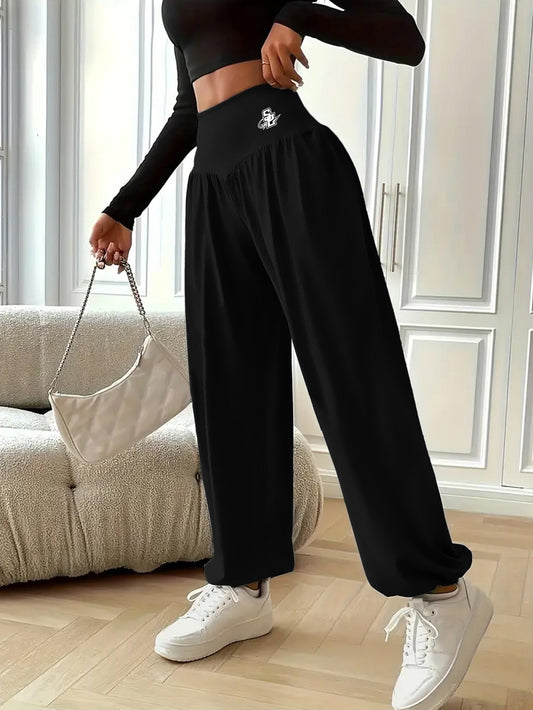 High Waist Lantern Pants for Women Tummy Control Yoga Waist Lounge Pants,Elastic Stretch Casual Workout Daily Wear