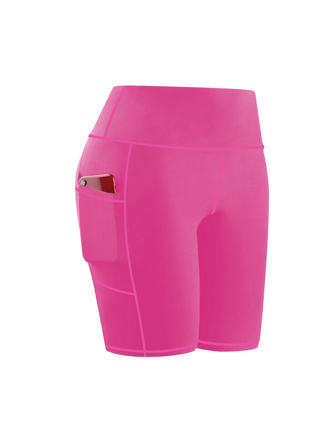 Plus Size High-Waisted Workout Shorts with Pockets Tummy Control Yoga Running Shorts for Women Moisture-Wicking Extended Sizes