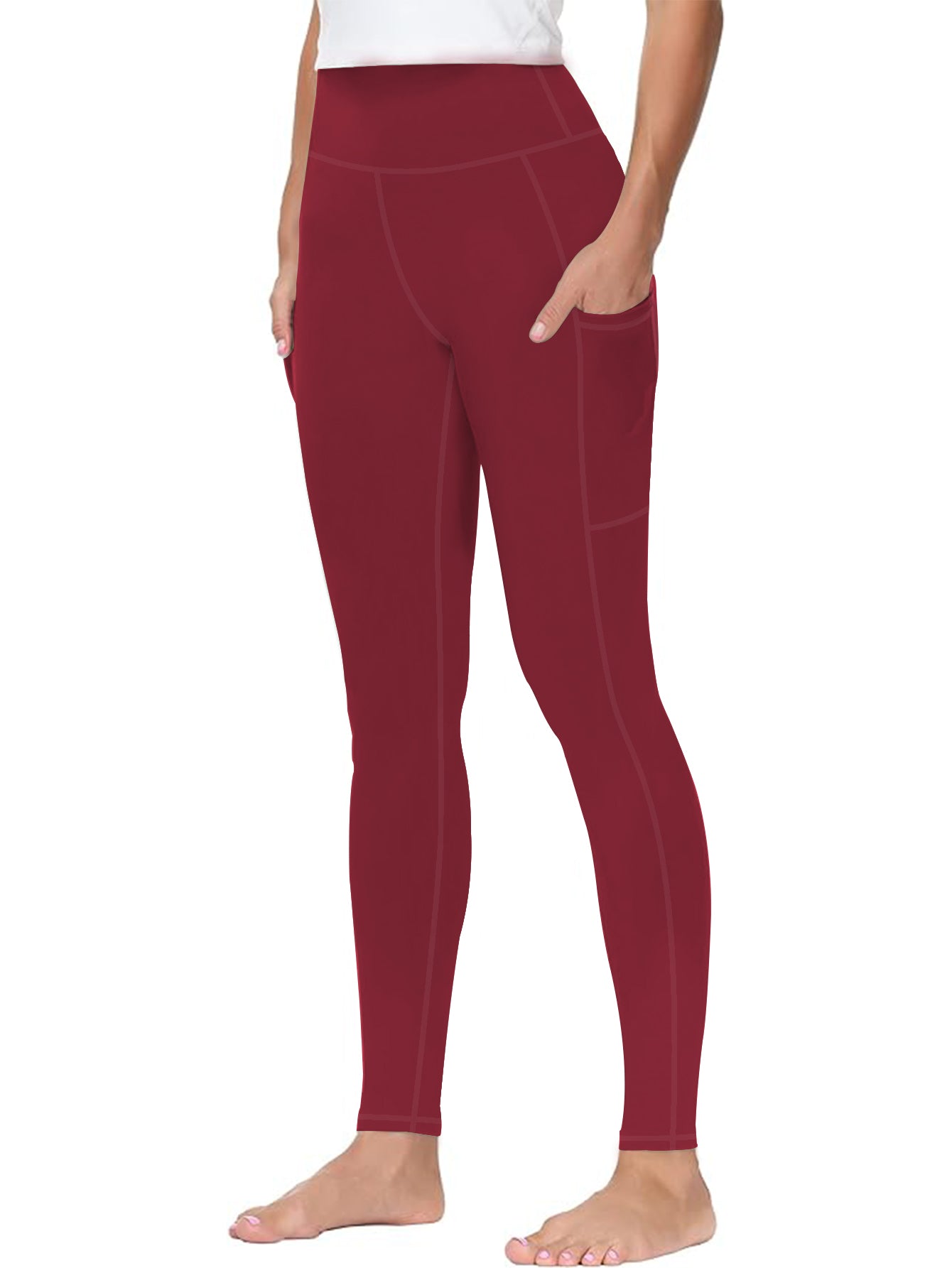 Plus Size High-Waist Yoga Pants with Pockets Stretchy Workout Leggings for Women 0XL-5XL Ideal for Curvy Figures Yoga Gym Everyday Comfort