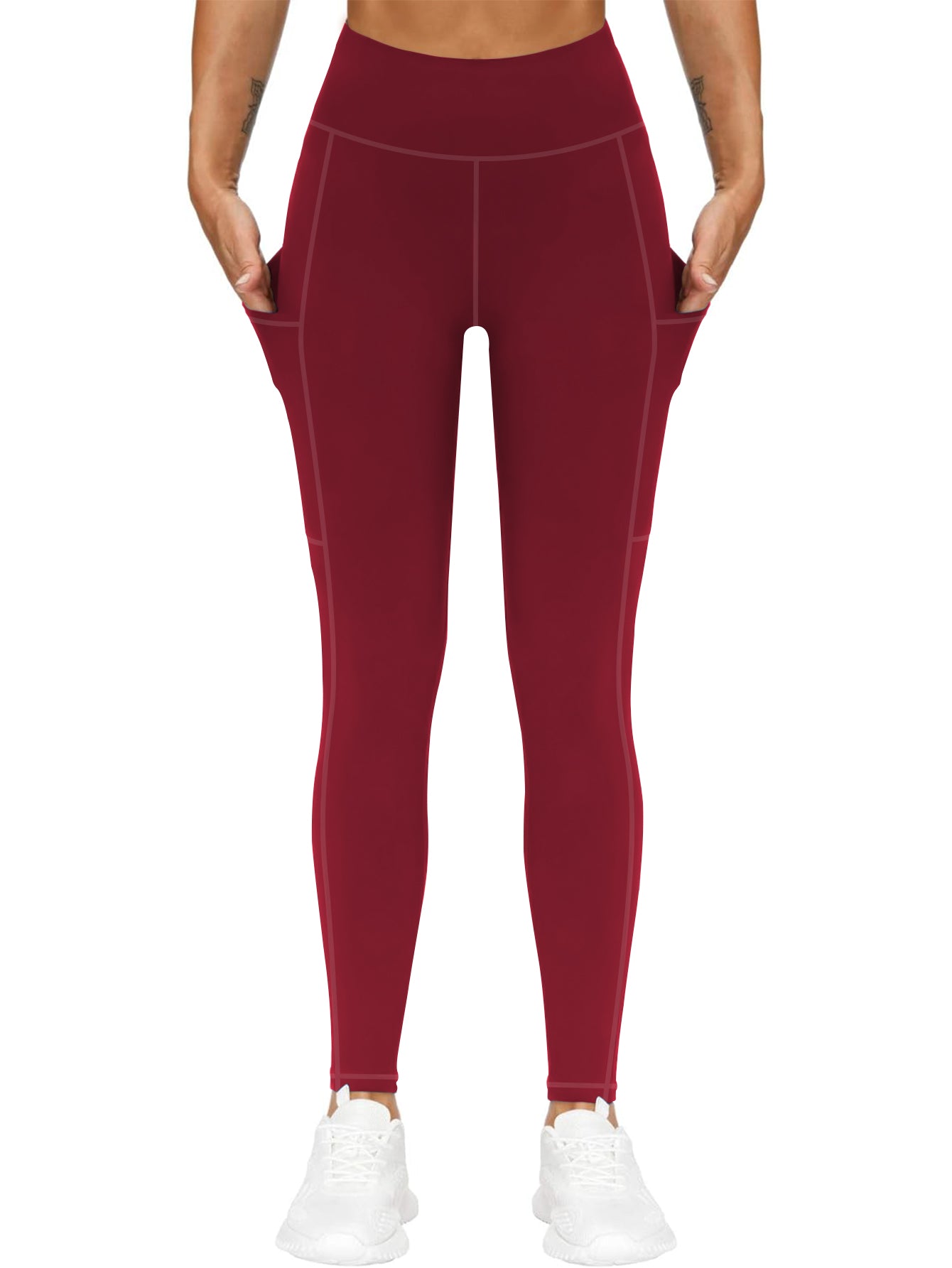 Plus Size High-Waist Yoga Pants with Pockets Stretchy Workout Leggings for Women 0XL-5XL Ideal for Curvy Figures Yoga Gym Everyday Comfort