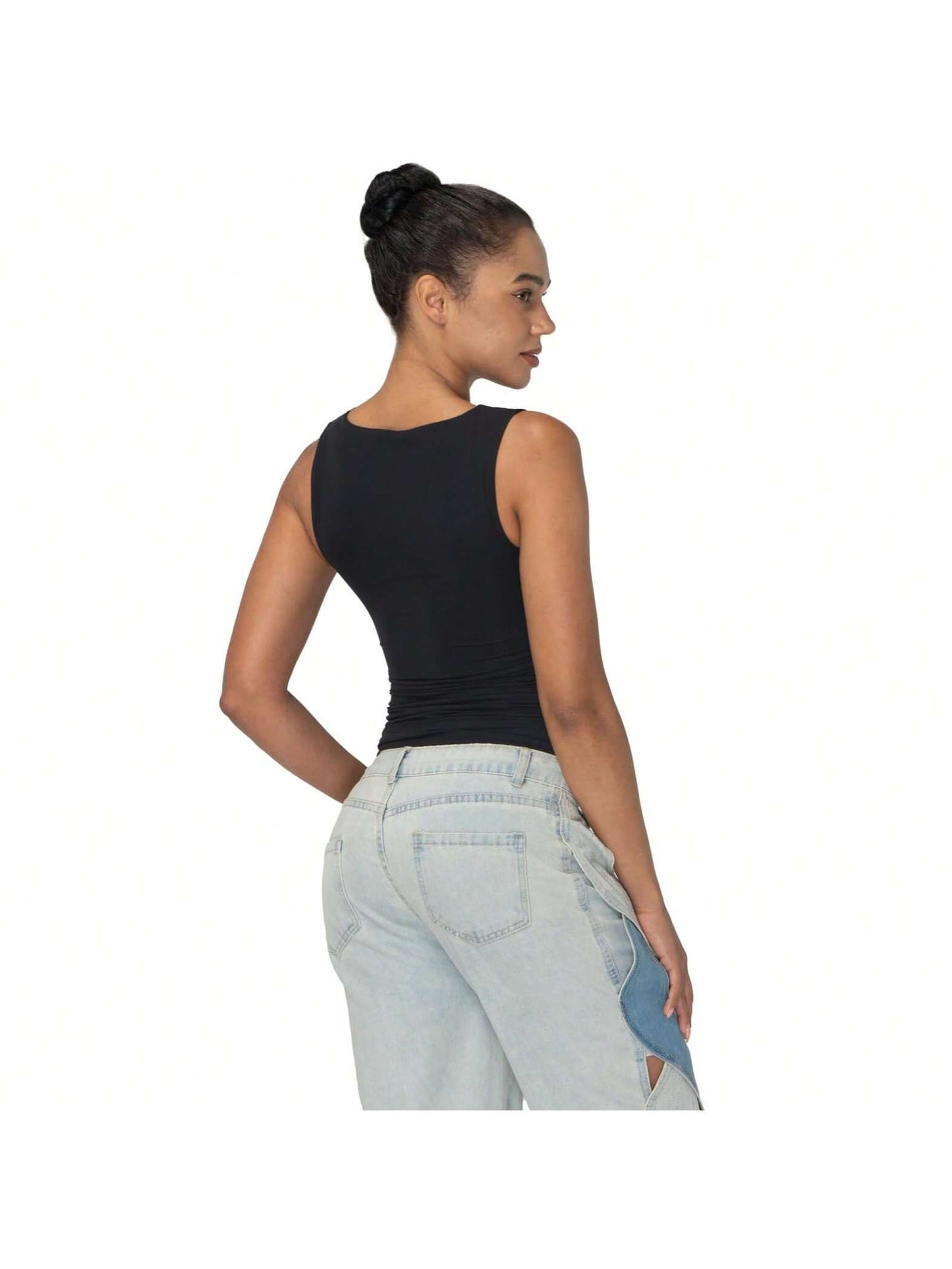 Women's Tank Tops High-Stretch Gym Top Breathable Workout Shirt Yoga Casual Sleeveless Shirt