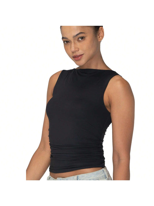 Women's Tank Tops High-Stretch Gym Top Breathable Workout Shirt Yoga Casual Sleeveless Shirt