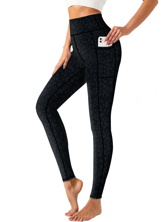 Plus Size High-Waist Yoga Pants with Pockets Stretchy Workout Leggings for Women 0XL-5XL Ideal for Curvy Figures Yoga Gym Everyday Comfort