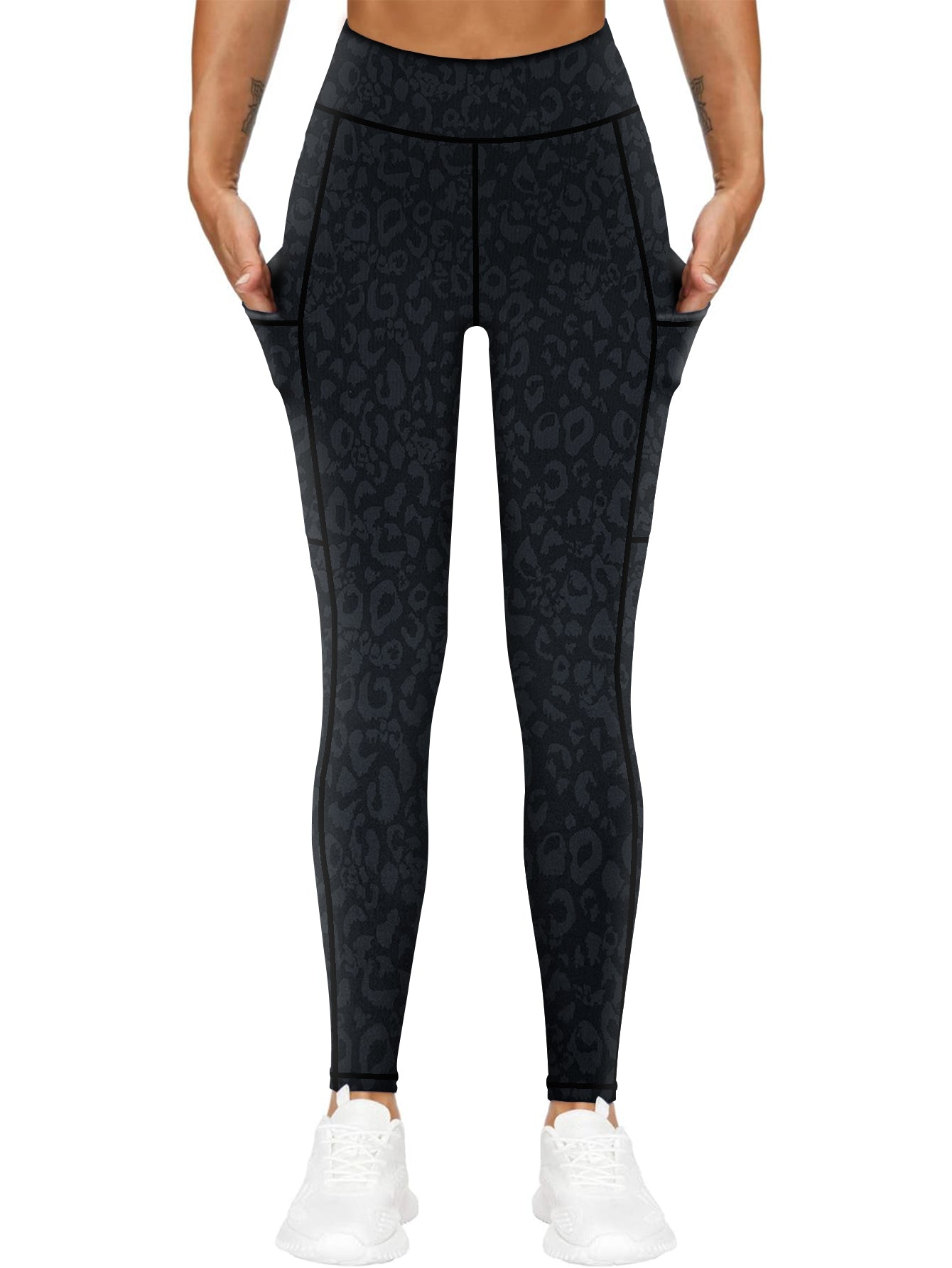 Plus Size High-Waist Yoga Pants with Pockets Stretchy Workout Leggings for Women 0XL-5XL Ideal for Curvy Figures Yoga Gym Everyday Comfort
