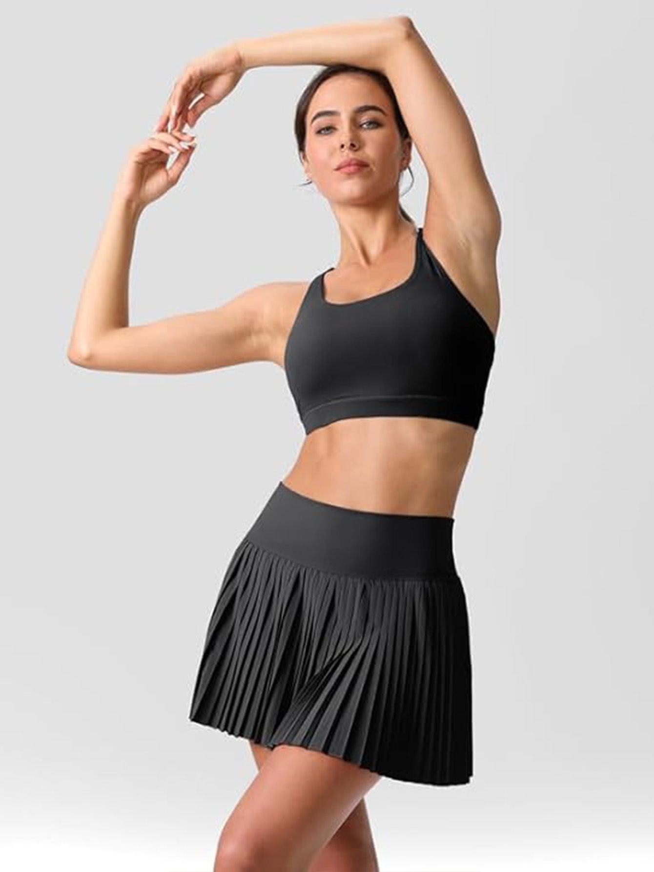 Women's Tennis Skirt with Anti-Peek Shorts Side Pocket Athletic Skirt for Women,Moisture-Wicking High Elasticity Workout Skirt,Perfect for Tennis Gym Running