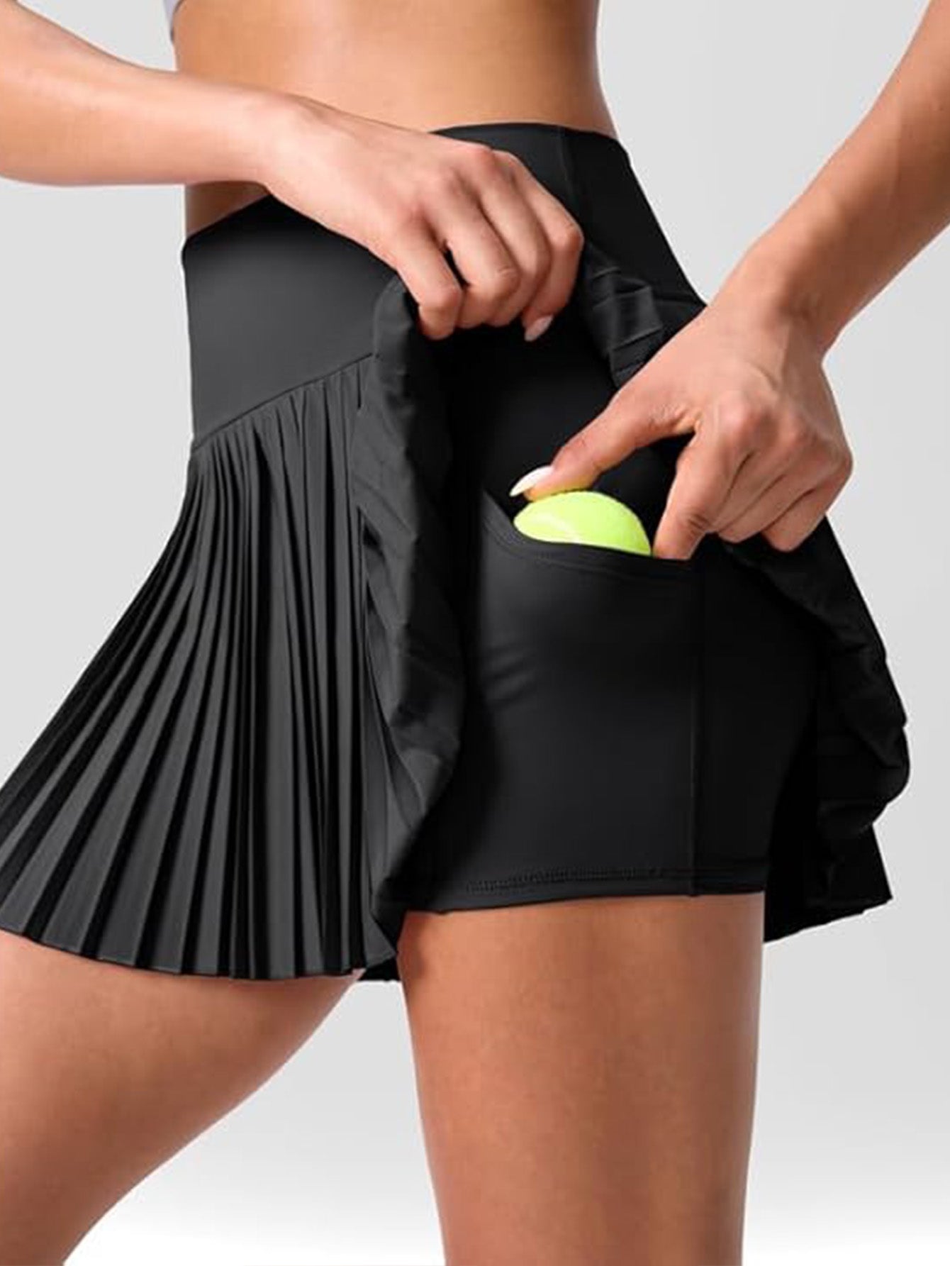Women's Tennis Skirt with Anti-Peek Shorts Side Pocket Athletic Skirt for Women,Moisture-Wicking High Elasticity Workout Skirt,Perfect for Tennis Gym Running