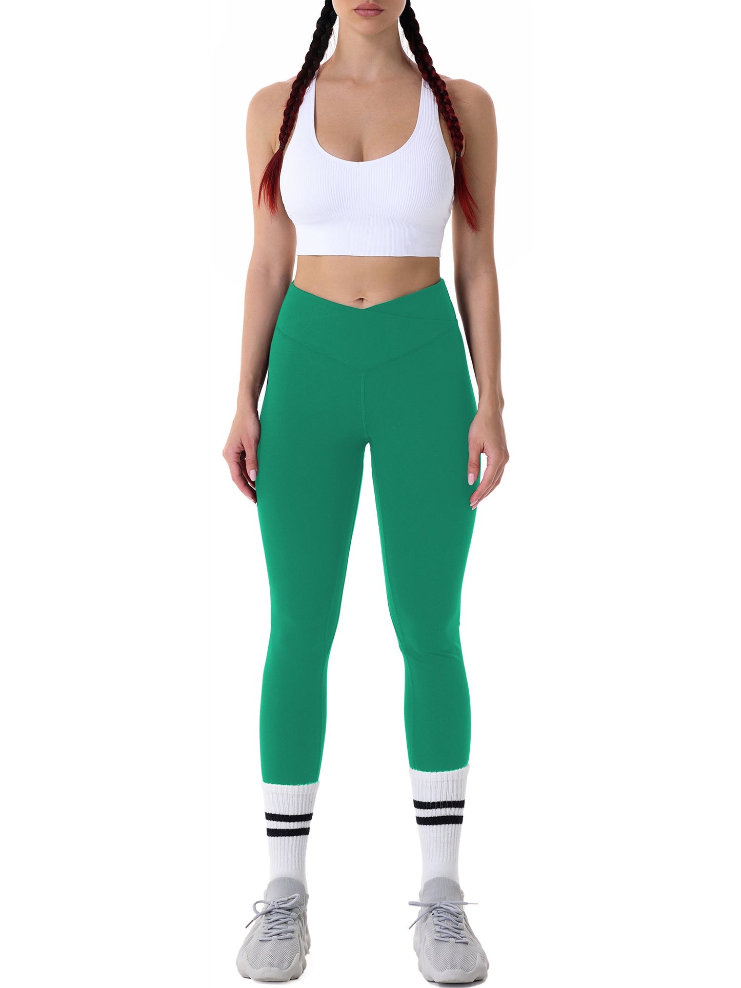 28" Workout Leggings - V Cross Waist