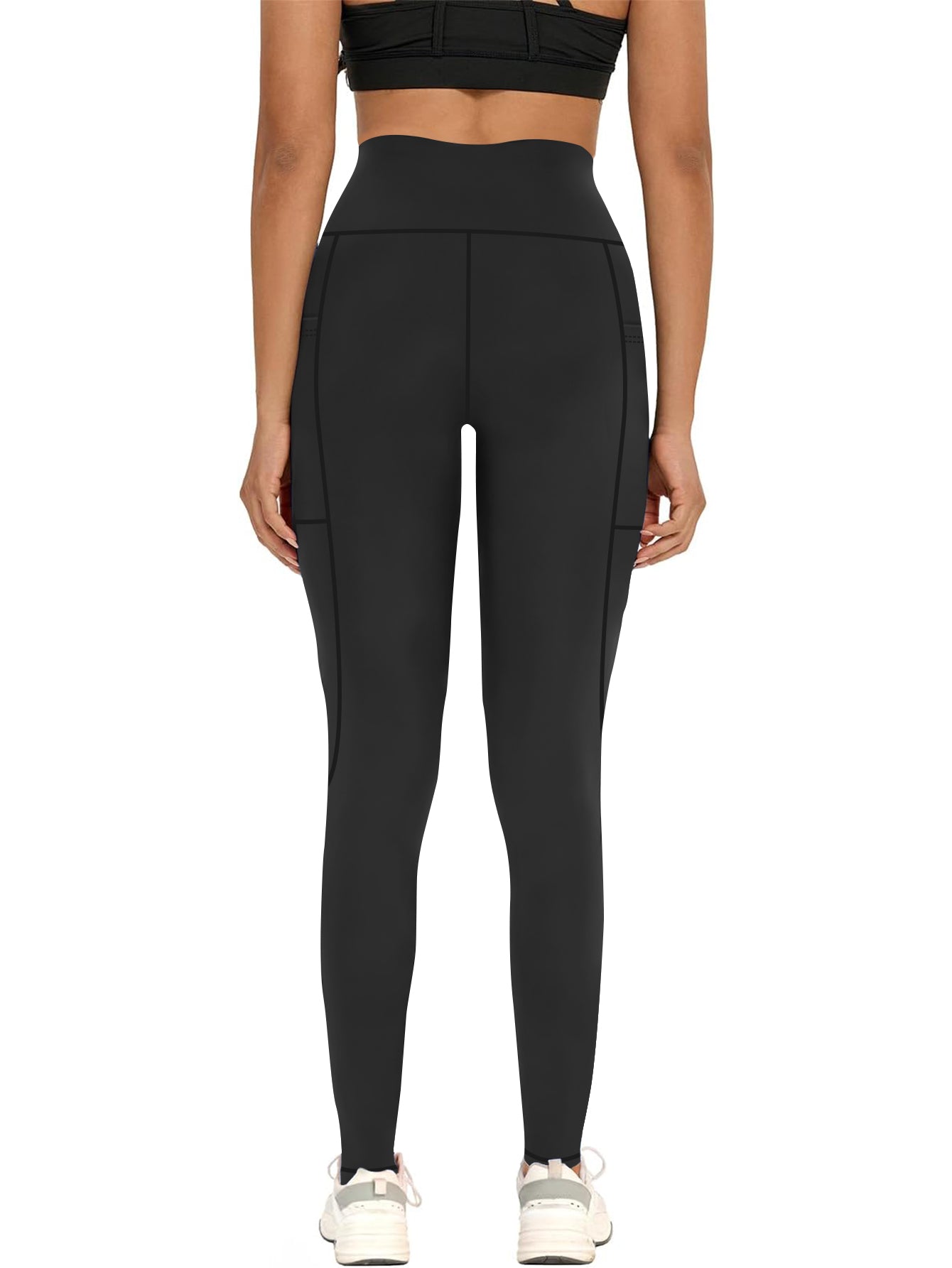 Plus-Size High-Waisted Yoga Pants for Women with X-Band Tummy Control Side Pockets Moisture-Wicking Workout Leggings 0XL-5XL Inclusive