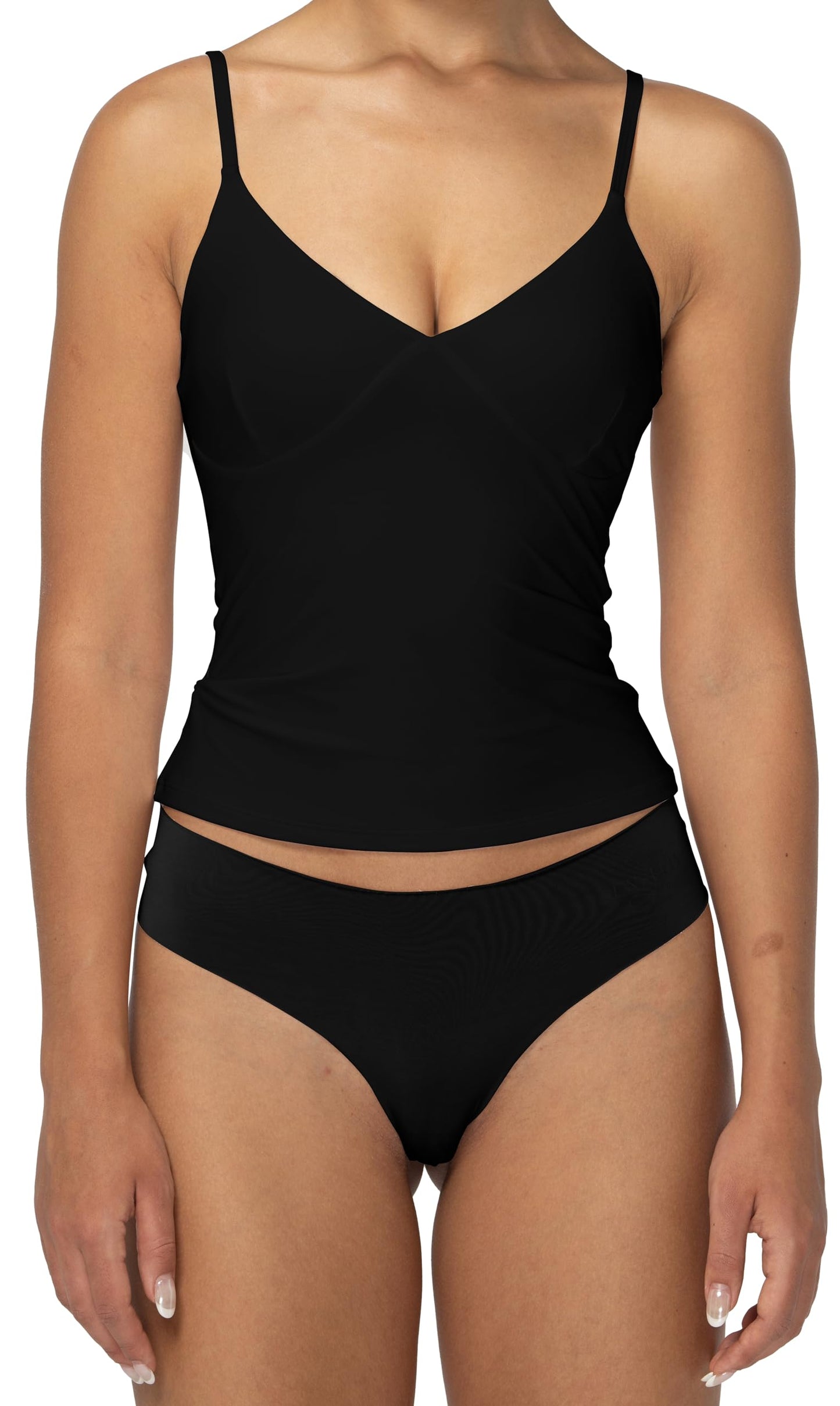 Women's V-Neck Slim Camisole High-Stretch Workout Tank Top Moisture-Wicking Breathable Yoga Casual Wear