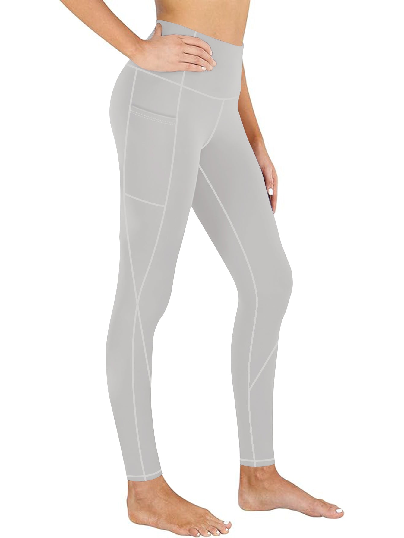 Plus-Size High-Waisted Yoga Pants for Women with X-Band Tummy Control Side Pockets Moisture-Wicking Workout Leggings 0XL-5XL Inclusive