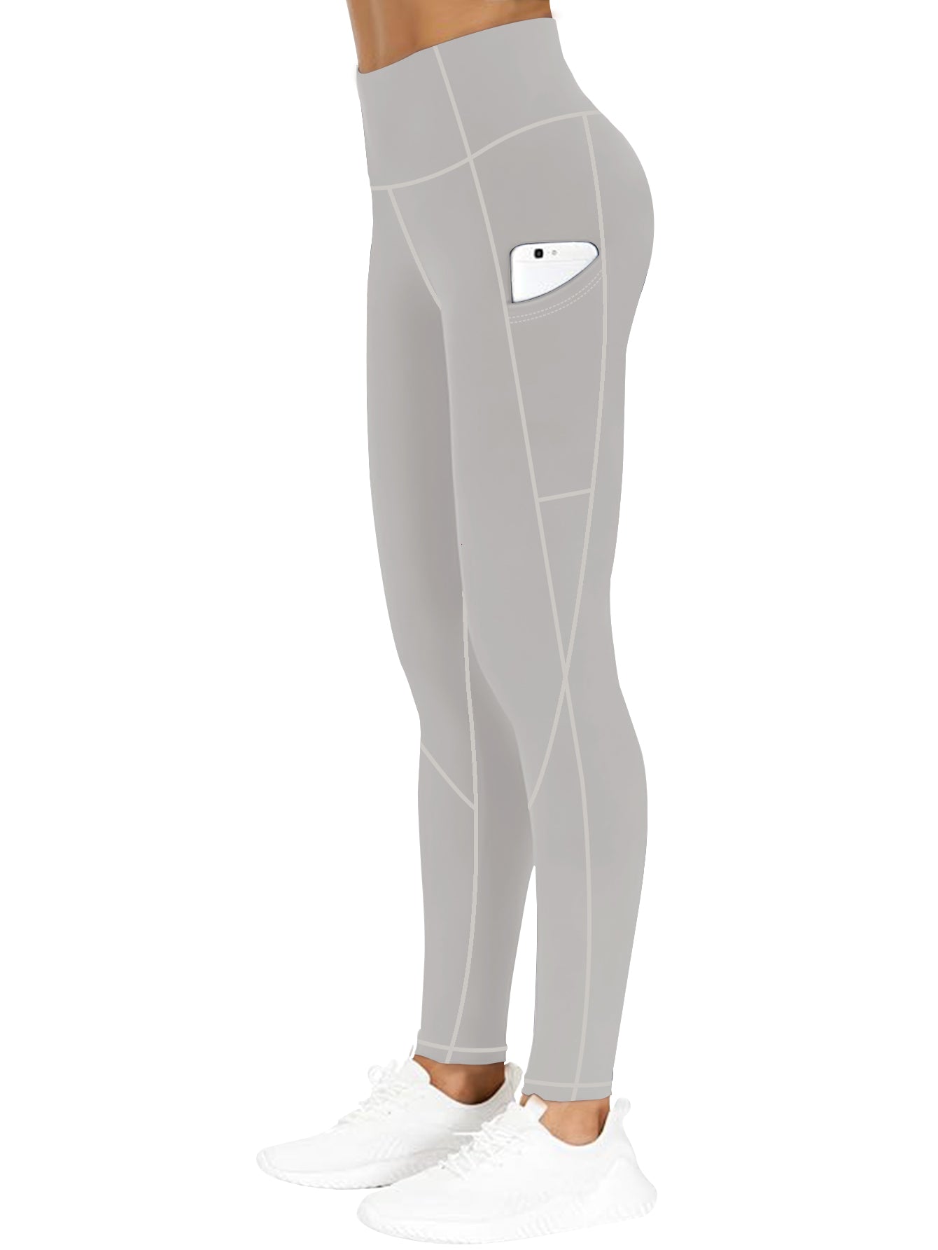 Plus-Size High-Waisted Yoga Pants for Women with X-Band Tummy Control Side Pockets Moisture-Wicking Workout Leggings 0XL-5XL Inclusive