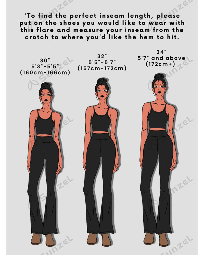 30'' Flare Leggings for Women with Pockets