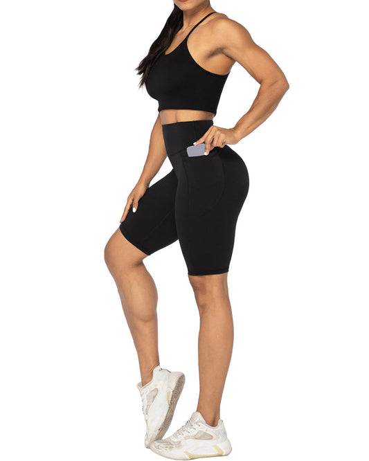 10" Biker Shorts for Women with Pockets