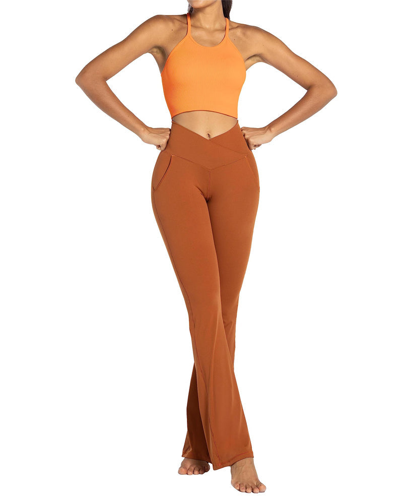 30'' Flare Leggings for Women with Pockets